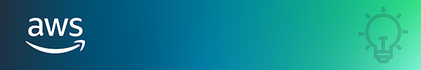 AWS banner with logo and an icon of a graph going up